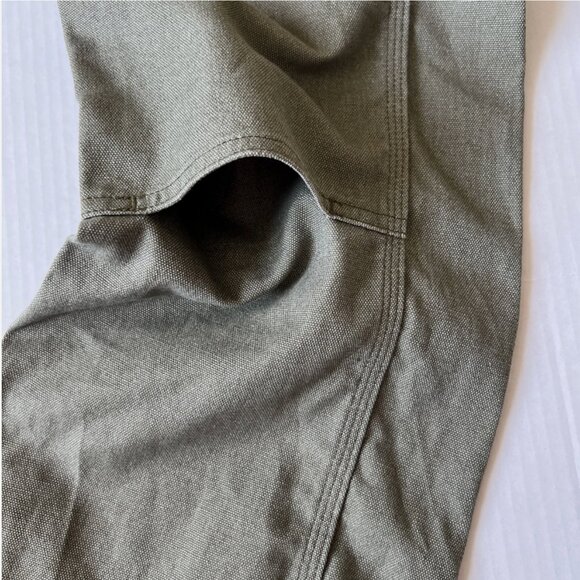 Patagonia Women M All Seasons Hemp Canvas Bib Overalls Cotton Double Knee Green - Picture 7 of 9
